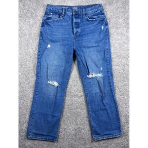 ana A New Approach Womens Size 10 Highest‎ Rise Straight Leg Distressed Jeans